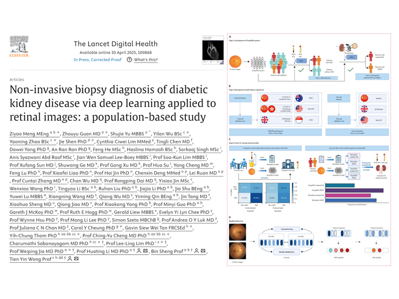 上海交大盛斌教授团队研制DeepDKD深度学习系统在权威期刊Lancet Digital Health发表