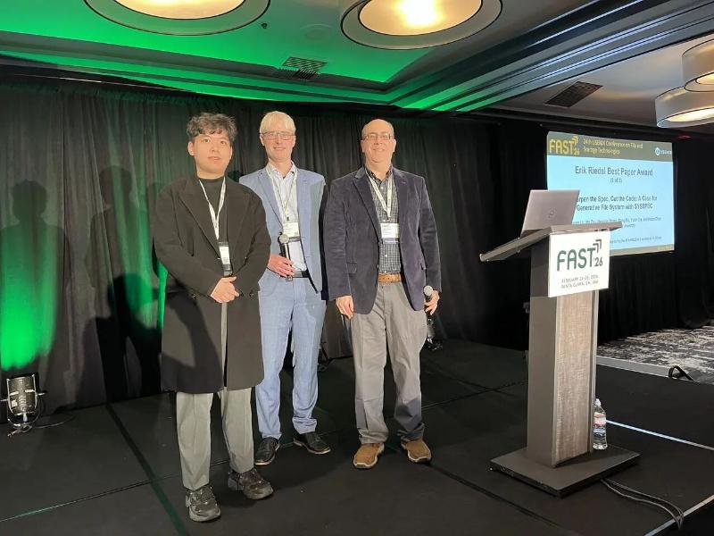 上海交大计算机学院生成式文件系统工作包揽USENIX FAST'26 Erik Riedel最佳论文奖与杰出技术成果奖
